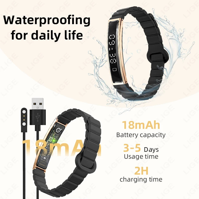 Health Smart Band Fitness Tracker Smartwatch with Heart Rate Blood Oxygen Sleep Monitor Waterproof Pedometer Watch for Unisex