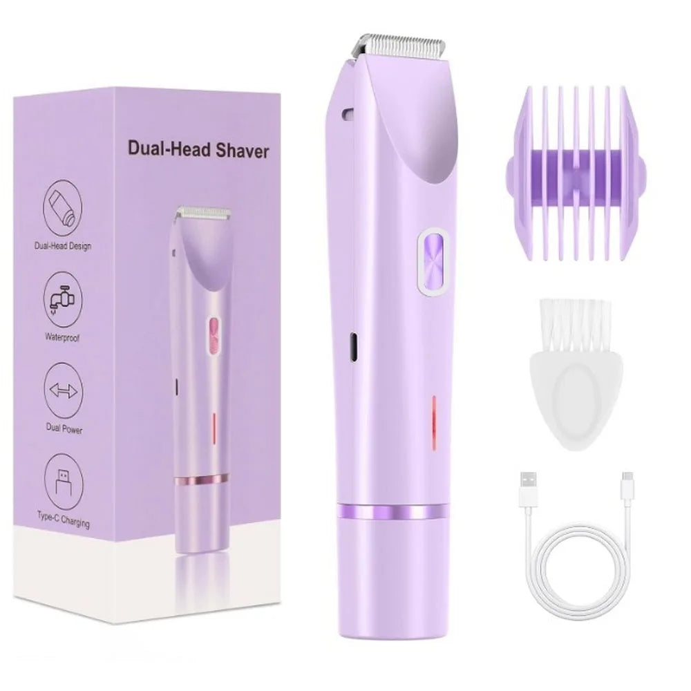 Electric Shaver for Women Bikini Legs Underarm Pubic Hairs Rechargeable And Detachable Head