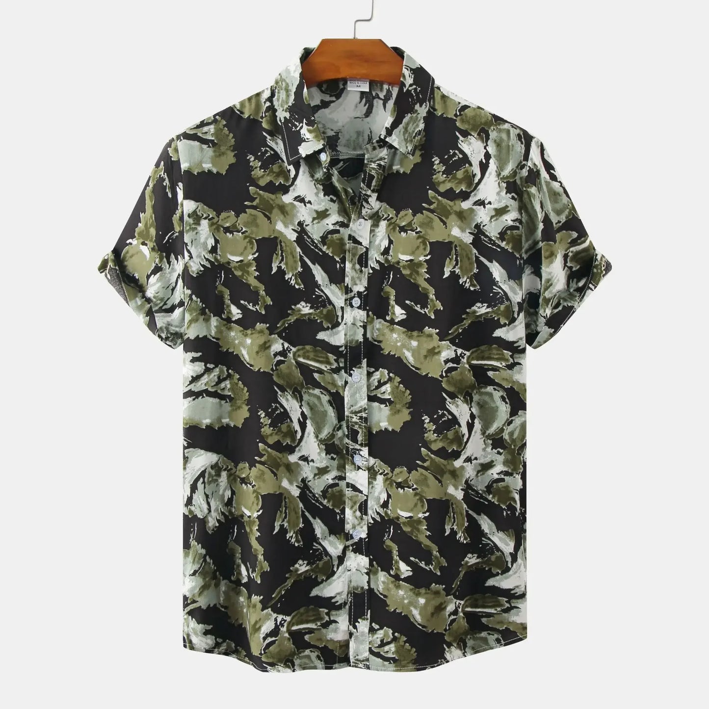 Summer  Fashion Social Beach Style Men Short Sleeve