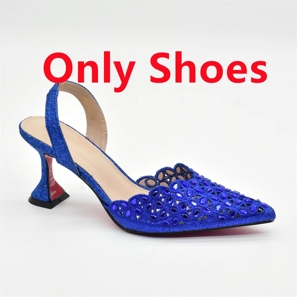 Silver Color Shoes and Bag for Party Wedding Luxery Women Shoe and Bag