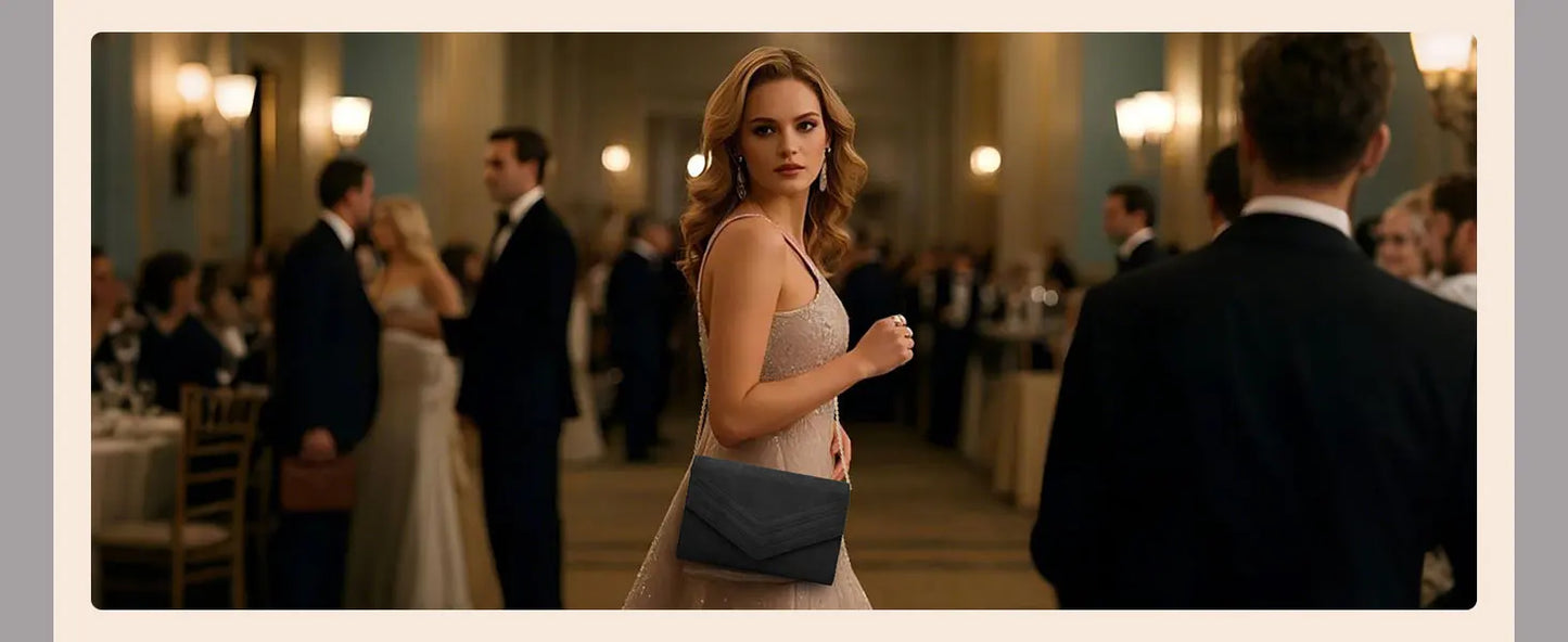 Clutch Envelope Pochette Evening bag Elegant Fashion necklaces bag handbag for wedding