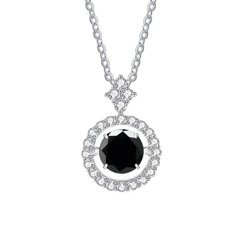 Simulated Diamond Necklace S925 Sterling Silver Jewelry