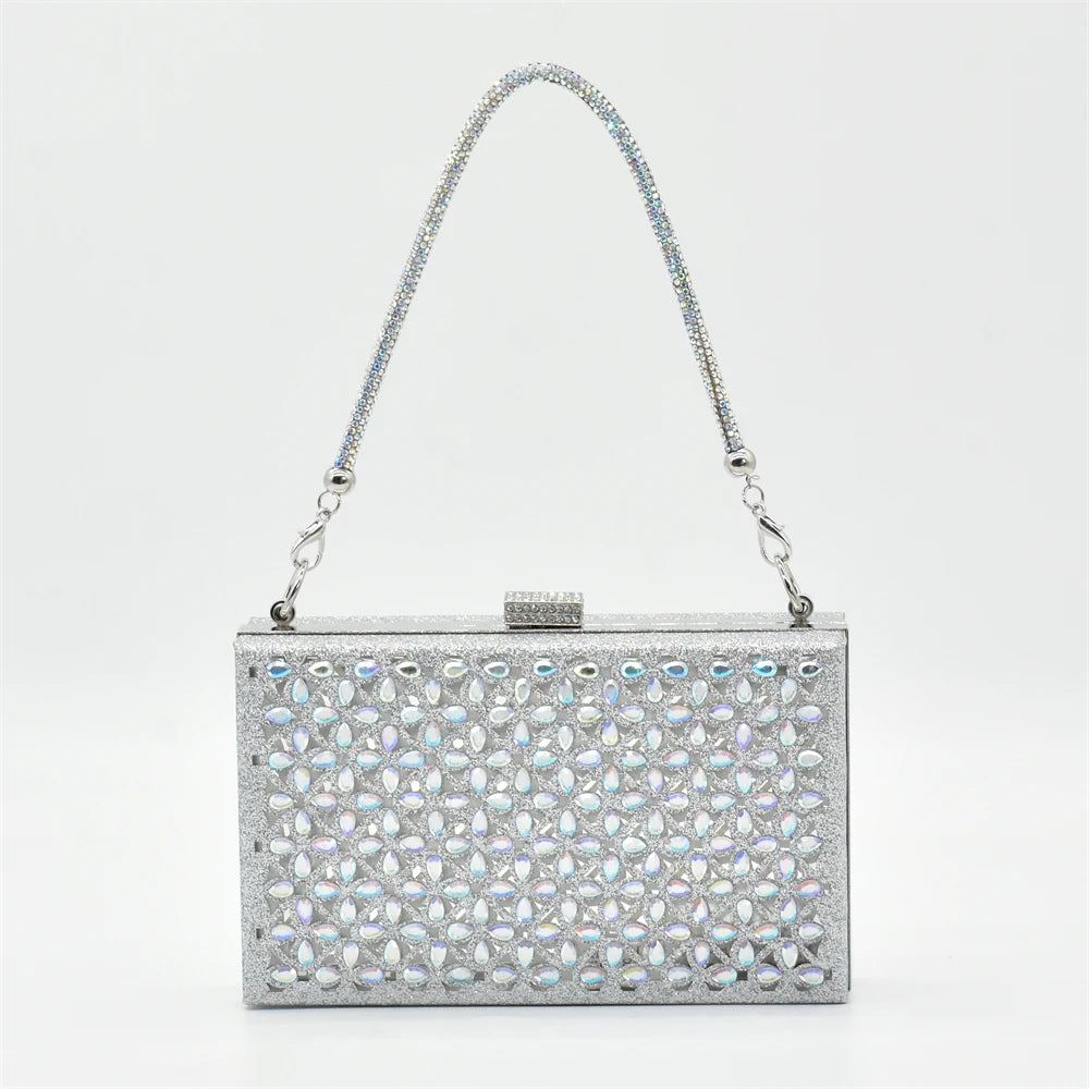 Silver Color Shoes and Bag for Party Wedding Luxery Women Shoe and Bag