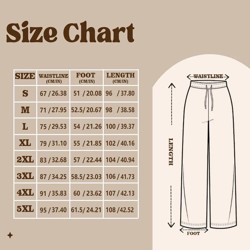 Trousers Baggy Pants Casual Pants Mid Waist Elastic Drawstring Waist Pants Streetwear