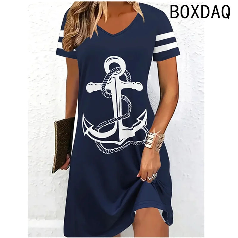 Short Sleeve O-Neck Elegant Vintage Dress