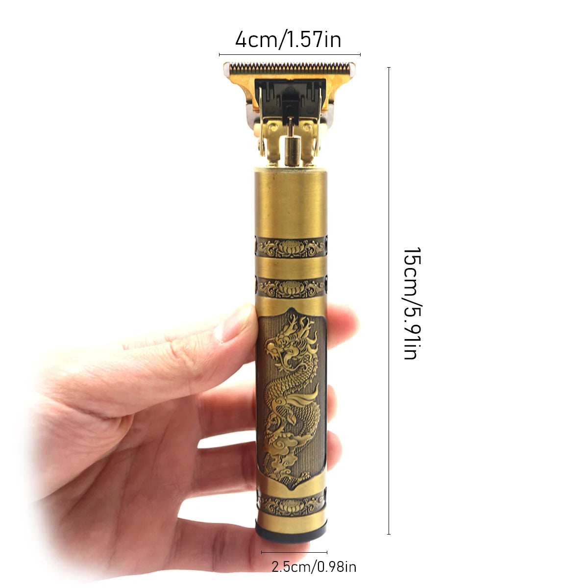 Hair Trimmer Machine Metal Body Stainless Steel Blade Hair Clipper Beard Trimmer for Men