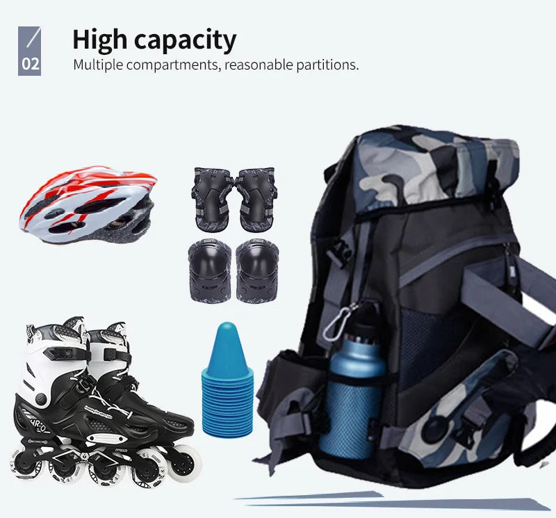 Fashion Outdoor Bags Unisex Professional Roller Skates Backpack