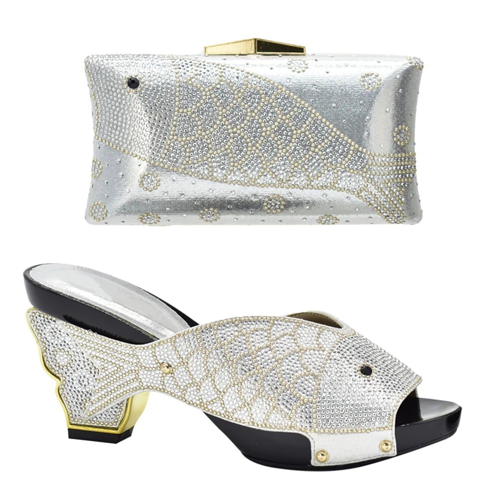 Matching Shoes and Bag Set for Wedding  Women Shoes and Bag Set