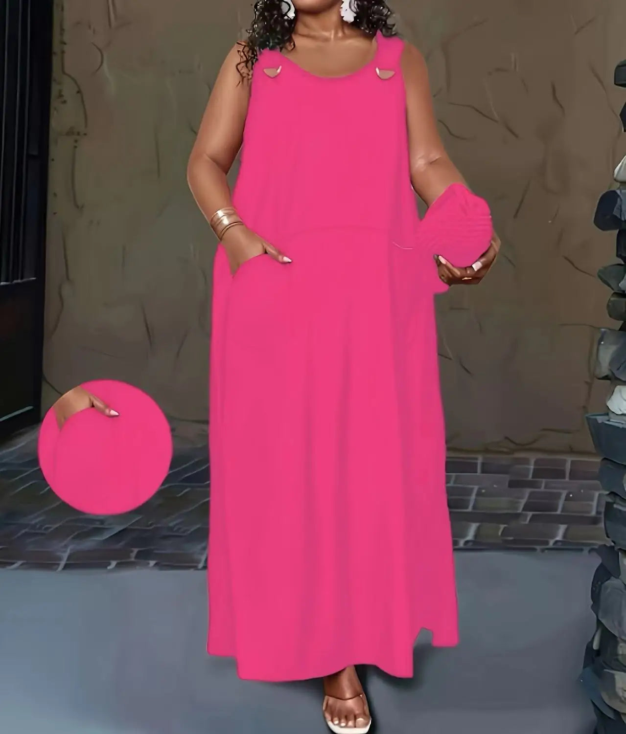 New Solid-Color Spring And Summer Dress From Europe And America