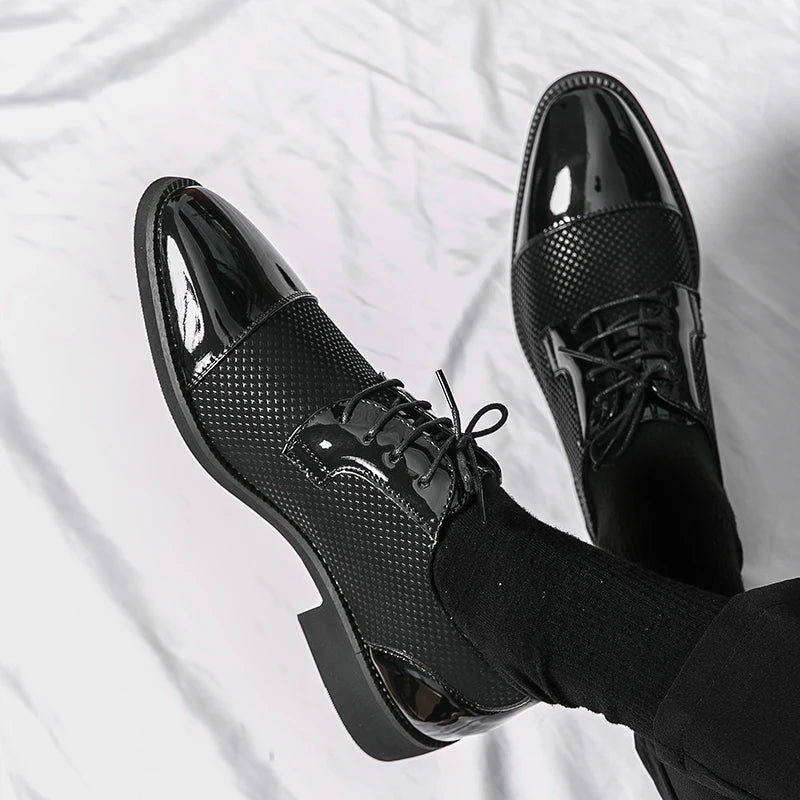 Oxfords  Leather Lace Up Wedding Party  Luxury Shoes for Men