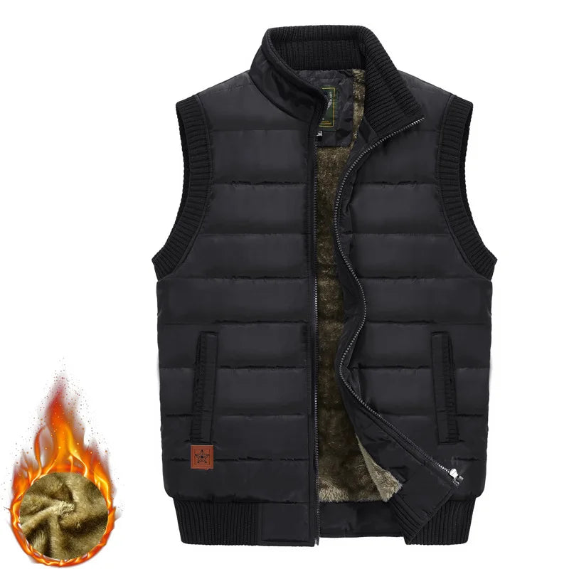 Jacket Sleeveless Waterproof Vest Coats Standard Collar Windbreaker Padded Waistcoats