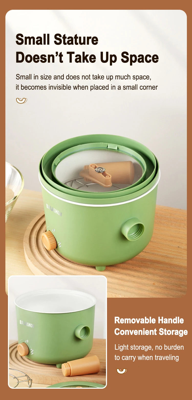 Mini Electric Cooker Multi-functional Cooking Pot Non-stick Frying Pan Ramen Dormitory Small Electric Hot Pot Cooker 220V
