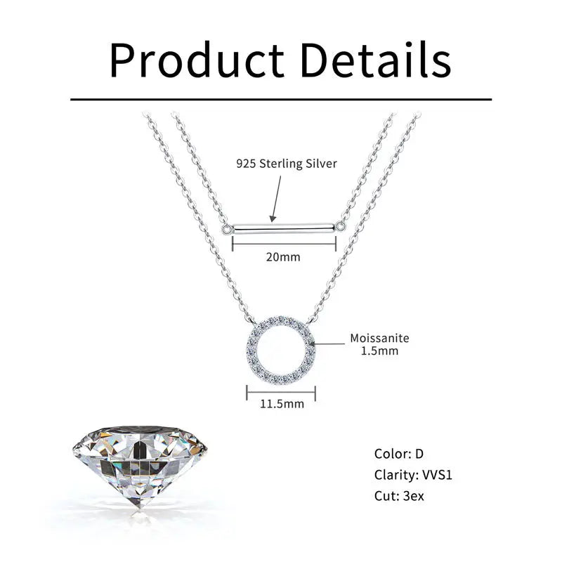 Pendant Necklace Double Layer Clavicle Chain