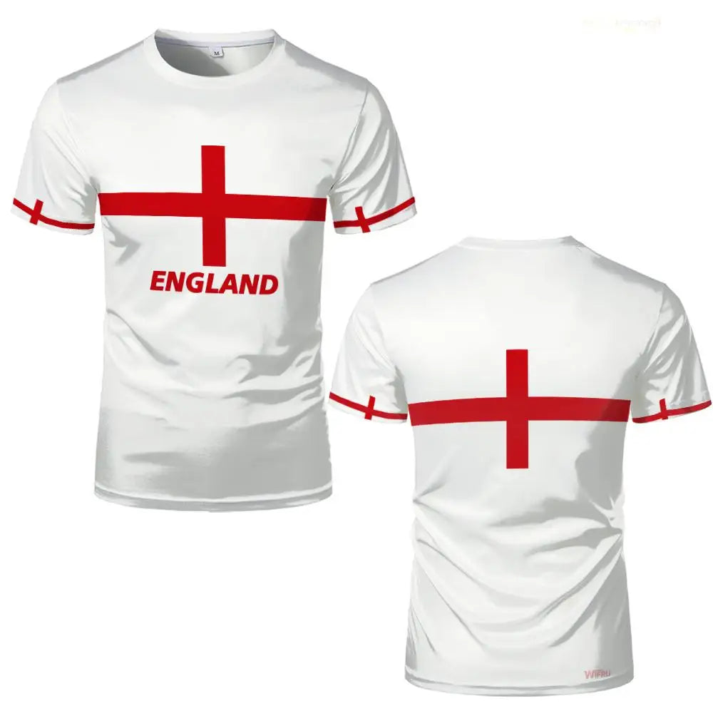 New England Flag Print T-shirt Summer Outdoor Sports Jersey