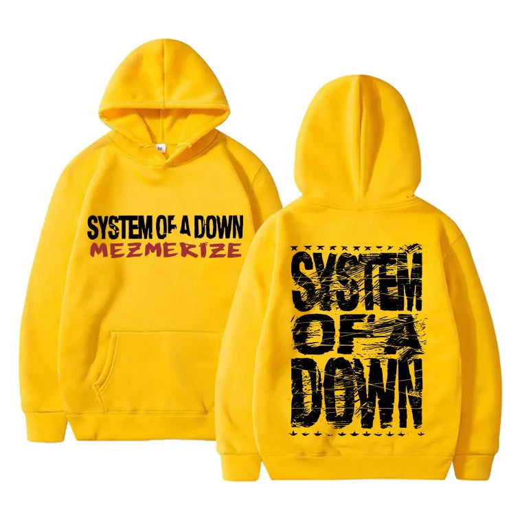 Men And Women Alternative Metal Music Sweatshirt Gothic Hoodies 90s Vintage Rock Band System