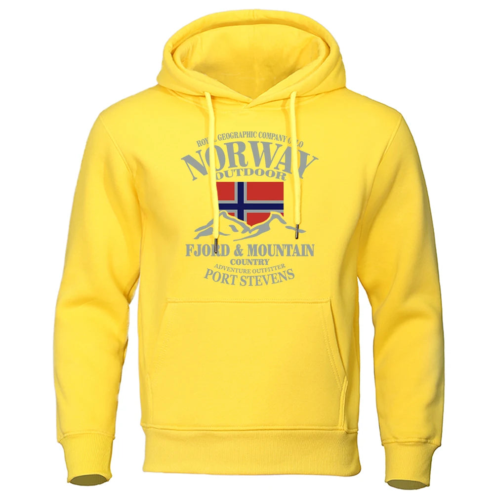 Norway FjordFashion High Quality Hoody Oversize Casual Mountain Hoodies For Men And Women