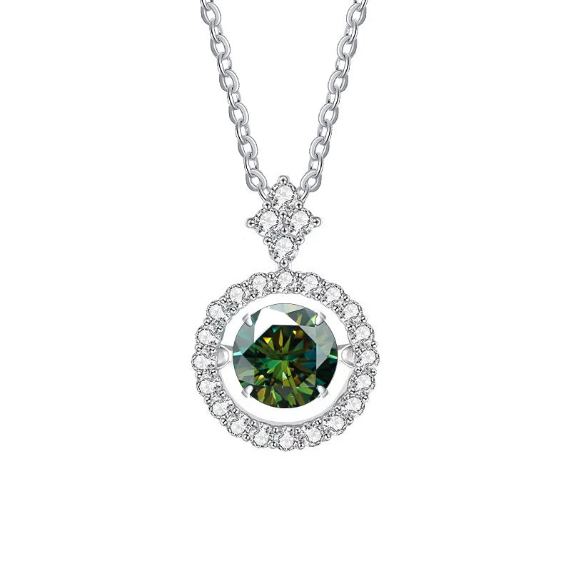 Simulated Diamond Necklace S925 Sterling Silver Jewelry