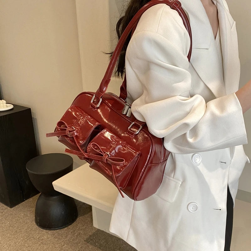 Shoulder Bags with  Big Capacity Commuter Mini Boston Underarm Luxury Designer Handbag
