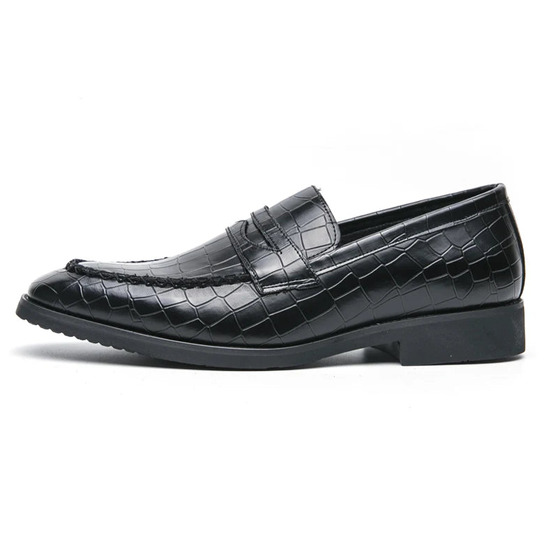 Luxury Loafers Men Slip-On Business,Office  and Wedding Dress Driving Shoes