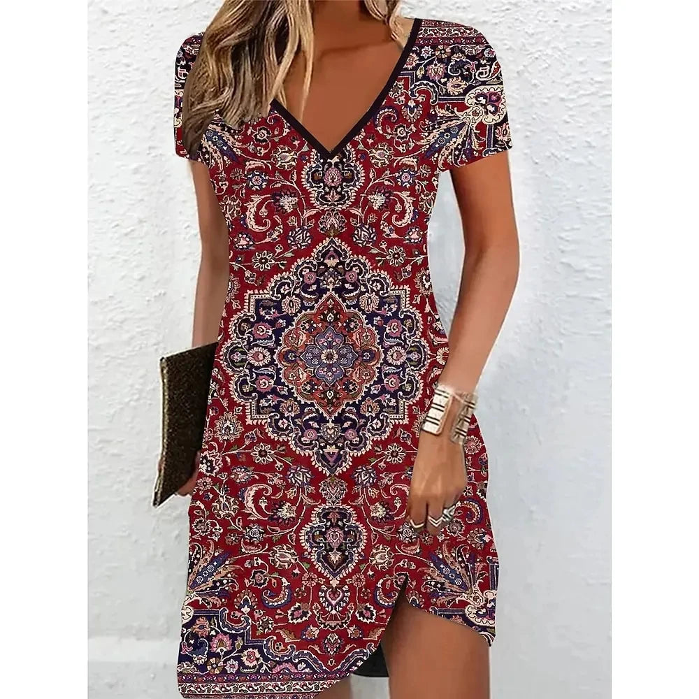 Marble Pattern Oversizd Casual Elegant Dress