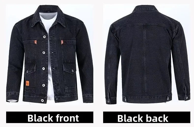 Denim Jacket Spring Autumn New Style High Street Multi Pocket