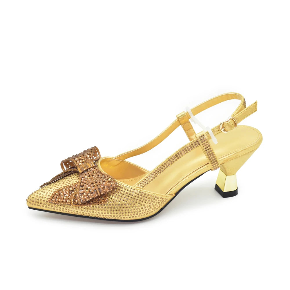 New Arrival Italian Shoe and Bag Set Designer Wedding Luxury  Shoes and Bag Set