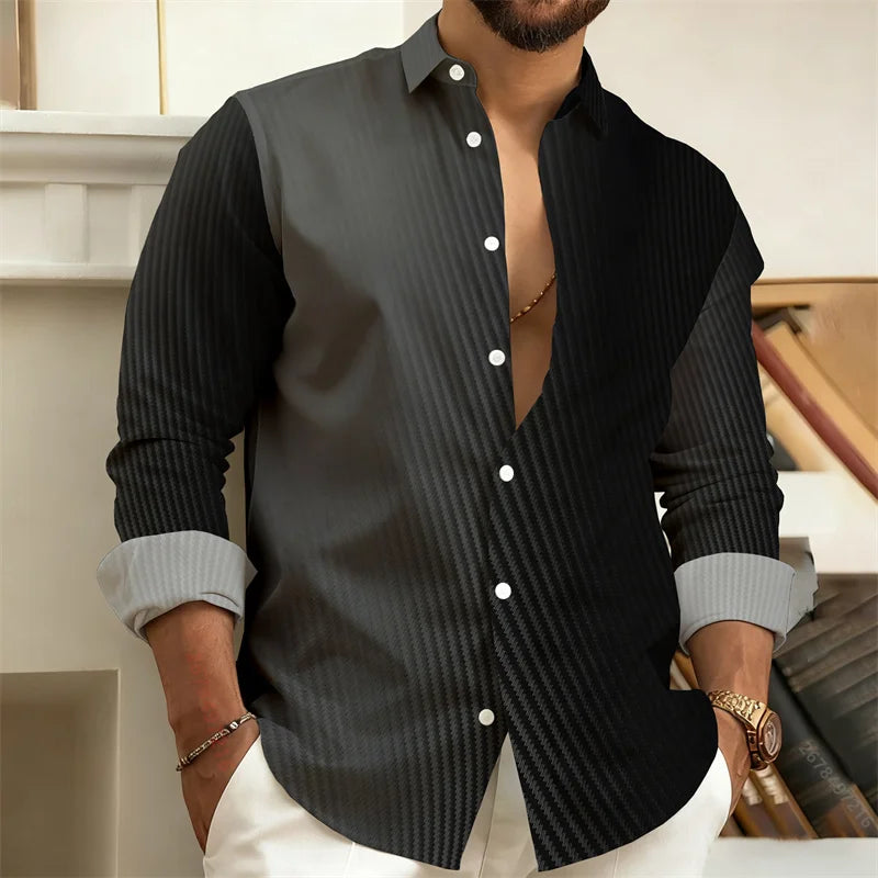 Long-Sleeve Shirt, Stylish Men's Shirt, Outdoor Streetwear Trendy Men's Top S-6XL