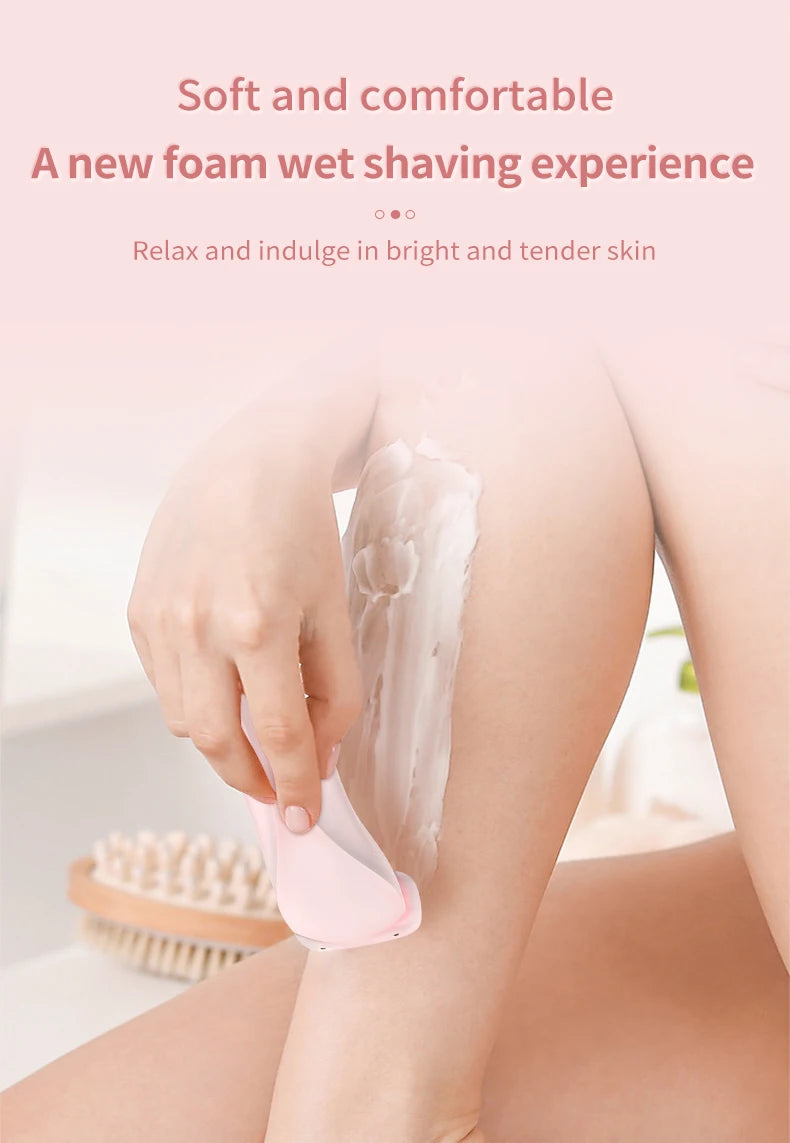 Portable Waterproof 2 In 1 Painless Shaving For Lady Private Part Hair Shaver Trimmer
