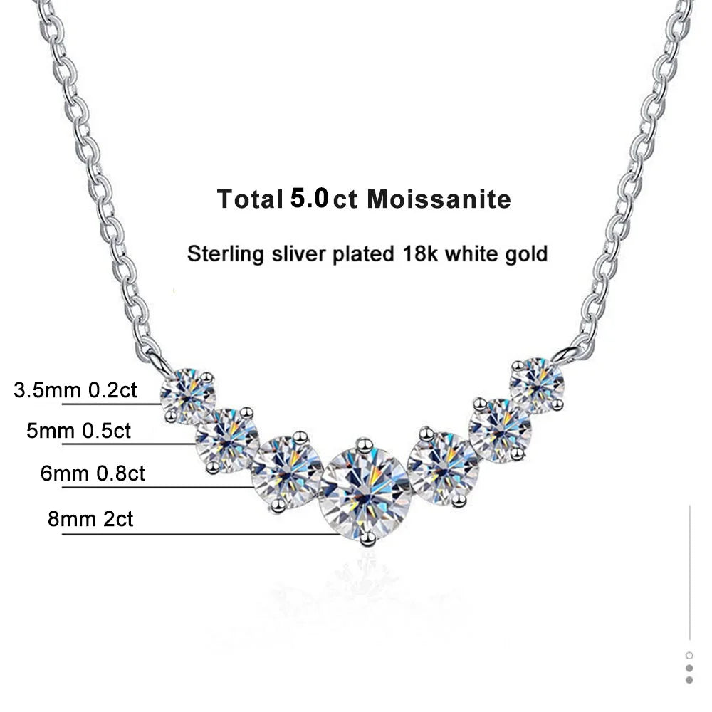 Sterling Sliver Plated 18k White Gold Necklace