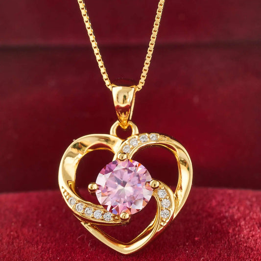 Gold Plated Classic Heart Pendant Necklace