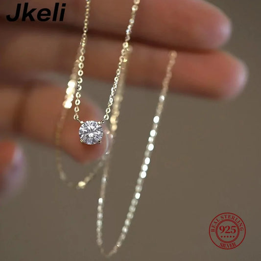 silver 18k gold pendant Multi-functional single necklace