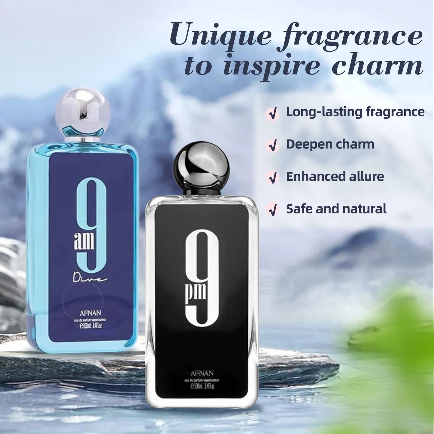 100ML Afnan 9 PM Rebel Unisex Eau De Parfum High Quality Perfume For Men And Women