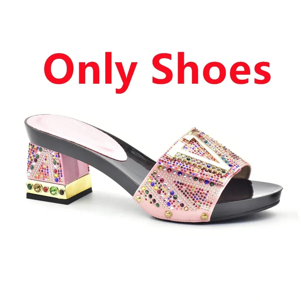 Wine Color Italian Shoes with Matching Bags