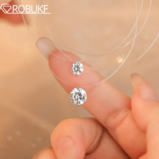 Pendant Necklace Transparent Fishing Line Chain Party