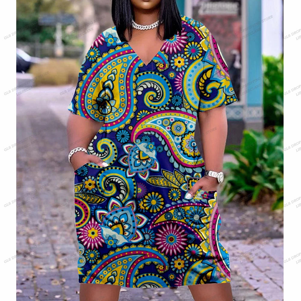 Black Africa Evening Boho Large Size Chain Sexy Dress