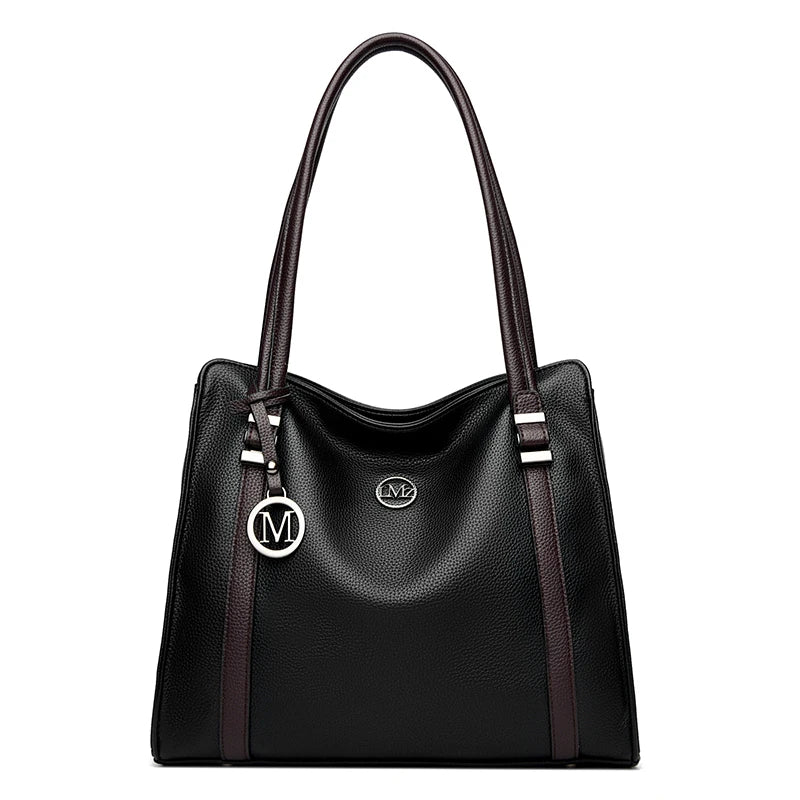 Soft Leather Luxury Handbags Large Capacity Shopping Bag
