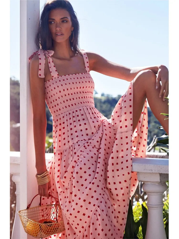 Sexy Sleeveless Hot Girl Strap Long Casual Comfortable Dress For Women