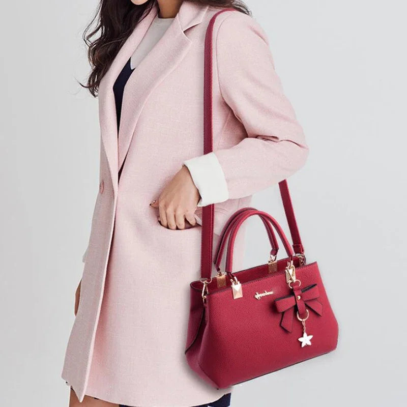 Luxury Designer Handbags Female Bags Plum Bowknot Sweet Messenger Crossbody Bag