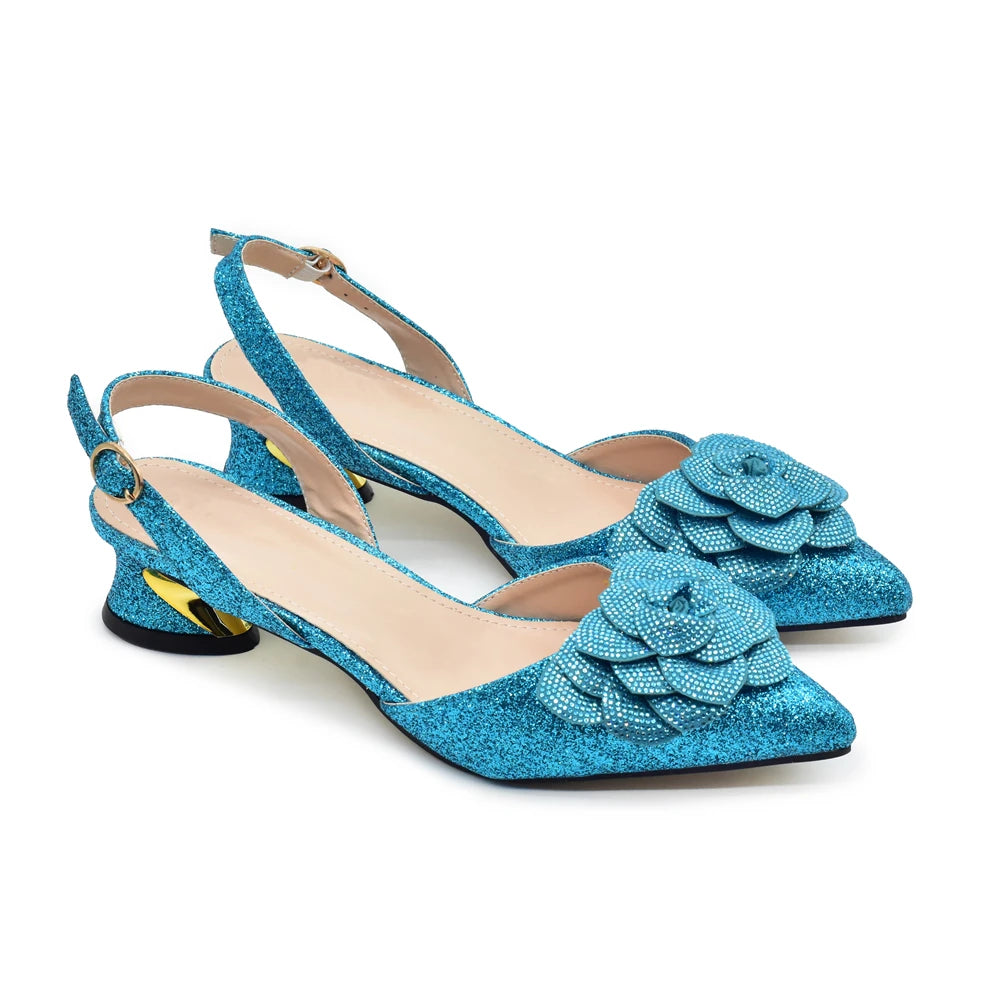 Ladies Shoe and Bag Set Latest Designers Luxury Italian Party Shoes and Bag