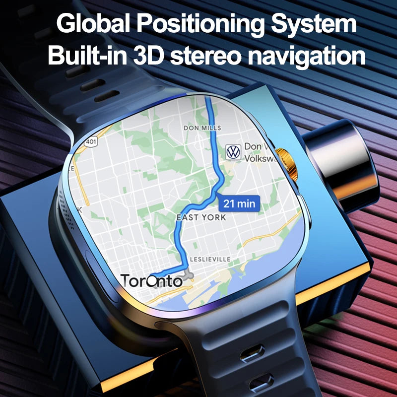 5G/4G Full Network Smart Watch 2.40 inch Big Screen HD Video Call 8GB+128GB RAM 2100mAh Google Play WIFI GPS Sim Card