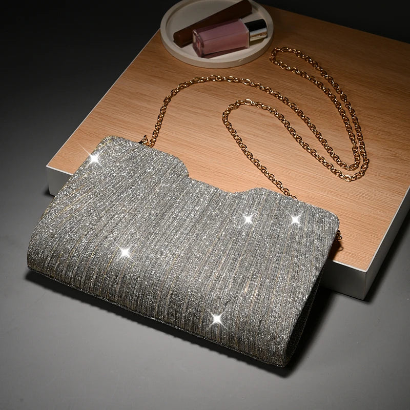 Light Luxury Pattern Chain shoulder Bag Simple And Versatile Handheld Underarm hand Bag women wedding party Evening gift Bag