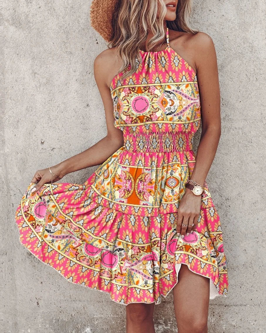 Backless Dress Women Summer Sexy Sleeveless  Party Clothes