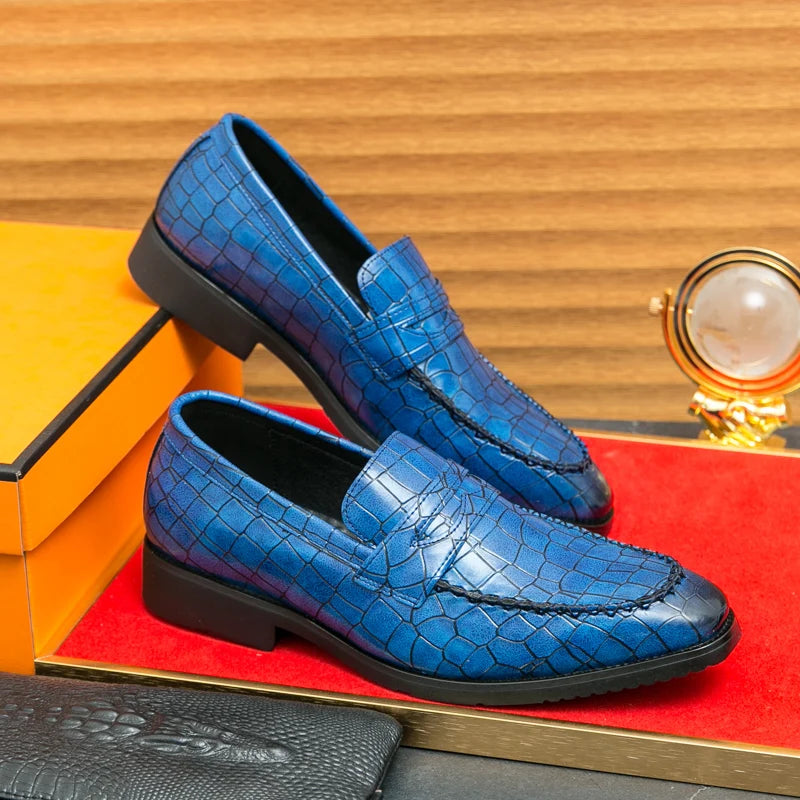 Luxury Loafers Men Slip-On Business,Office  and Wedding Dress Driving Shoes