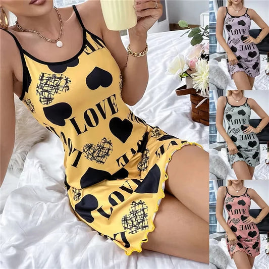 Women's Nightgown Beauty Sexy Short Skirt