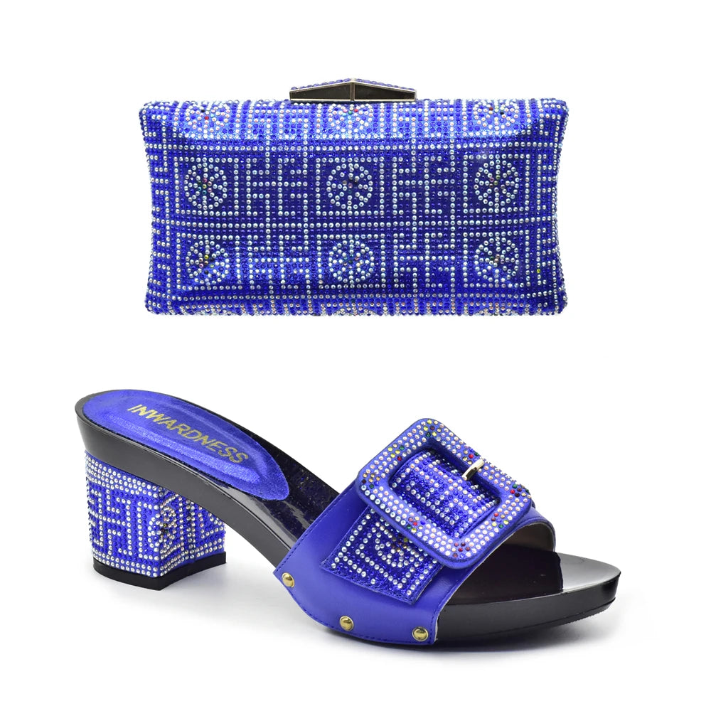 Wine Color Italian Shoes with Matching Bags