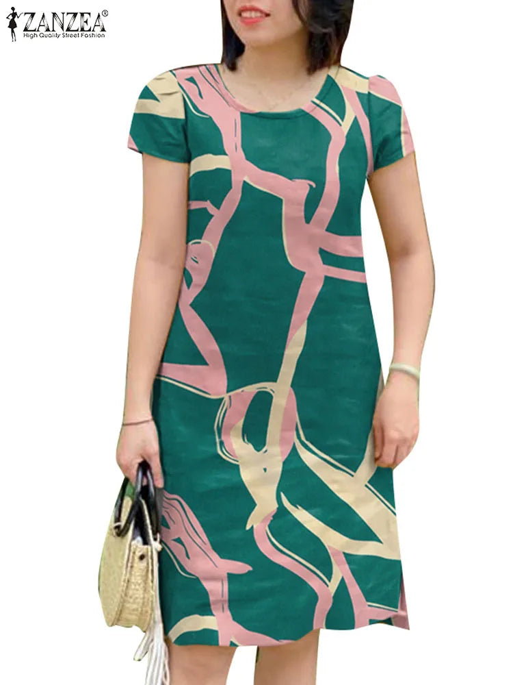 Knee-length O Neck Party Elegant Sun Dress