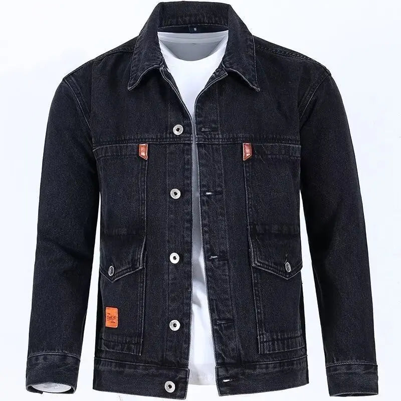 Denim Jacket Spring Autumn New Style High Street Multi Pocket