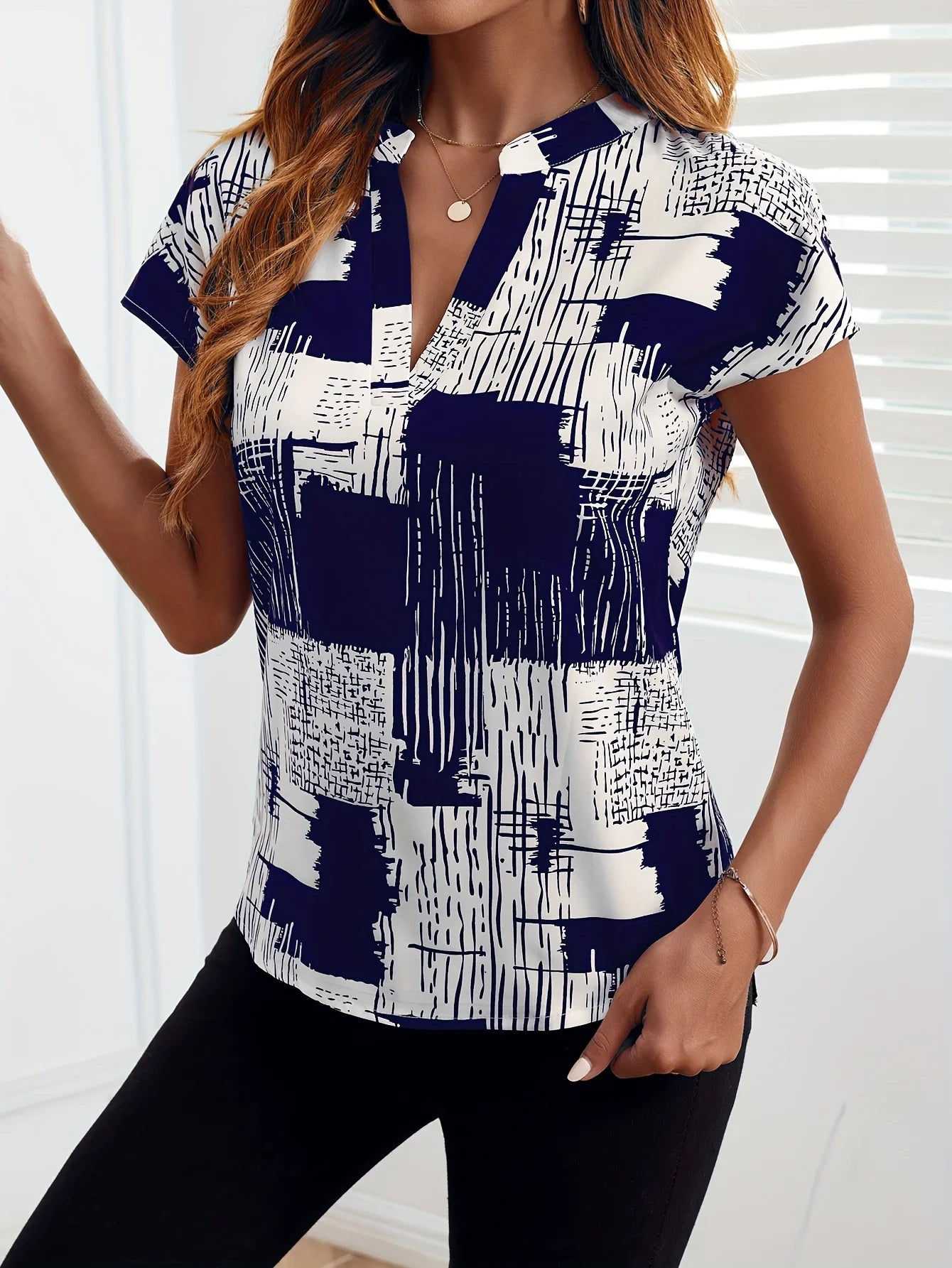 V-Neck Short Sleeve Shirt