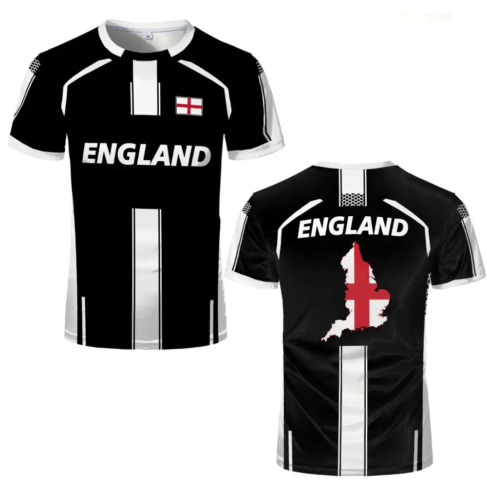 New England Flag Print T-shirt Summer Outdoor Sports Jersey