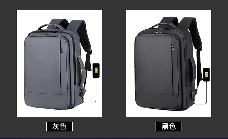 Men Business Commuting Backpack Multifunctional Waterproof Computer Bag